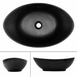 Lavabo Ovale 59x38x19 Cm Noir -HOME24 Ventes 9344a2d78cd349948708247c242c683e