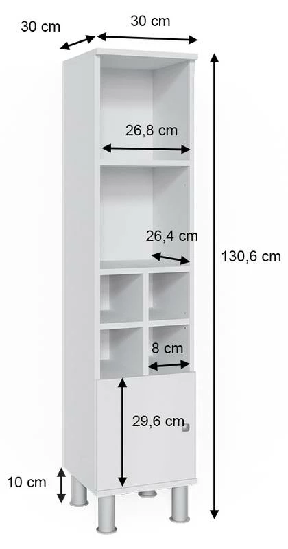 Chiffonnier Fynn Blanc 7 Compartiments 9 Chiffonnier Fynn Blanc 7 Compartiments – Image 7
