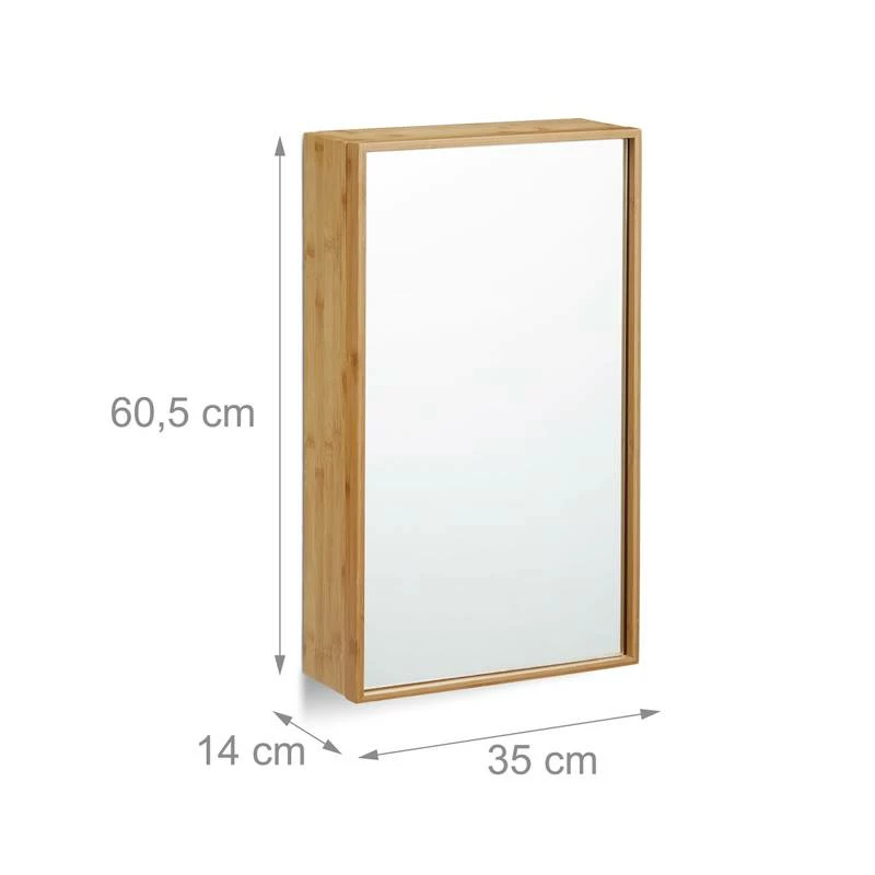 Armoire De Salle De Bain Miroir Bambou 10 Armoire De Salle De Bain Miroir Bambou – Image 8