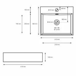 Lavabo Céramique Noir 415x360x30mm -HOME24 Ventes a759936e5fcd4ee19f773d8e039a2cc5