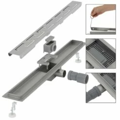 Caniveau De Douche Fendu 70cm Argent -HOME24 Ventes a80507c628a9420d8508086a2670f2f3