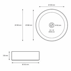 Vasque Ronde Ø355x120mm, Blanc -HOME24 Ventes afcf5b8373124e18baee9bc392c721e1