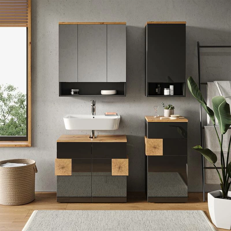 Salle De Bains Eden Anthracite (4 élém.) 4 Salle De Bains Eden Anthracite (4 élém.) – Image 2