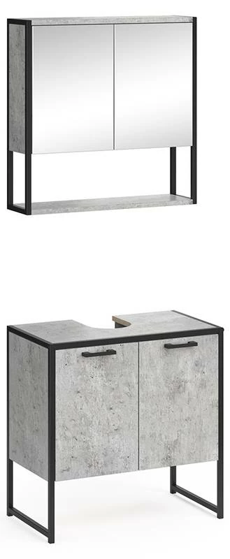 Salle De Bain Fyrk Béton (2 éléments) 6 Salle De Bain Fyrk Béton (2 éléments) – Image 4