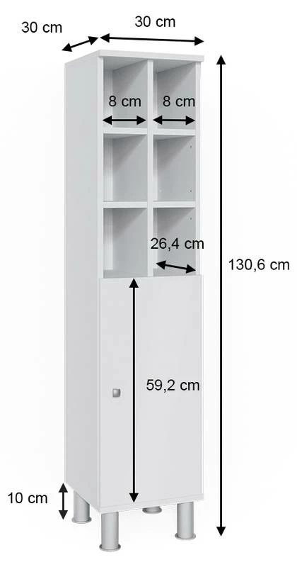 Chiffonnier Fynn Blanc 8 Compartiments 9 Chiffonnier Fynn Blanc 8 Compartiments – Image 7