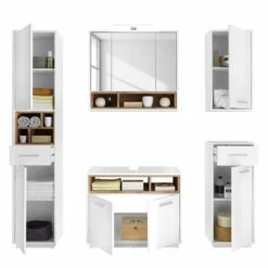 Armoire De Toilette Guardo 24 Armoire De Toilette Guardo -HOME24 Ventes badezimmerset guardo 5 teilig weiss wildeiche dekor 4438880 1