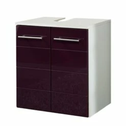 Salle De Bain Rosary -HOME24 Ventes badezimmerset rosary 2 teilig rosary hochglanz aubergine weiss 341029