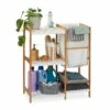 Étagère à 4 Niveaux Avec Panier à Linge