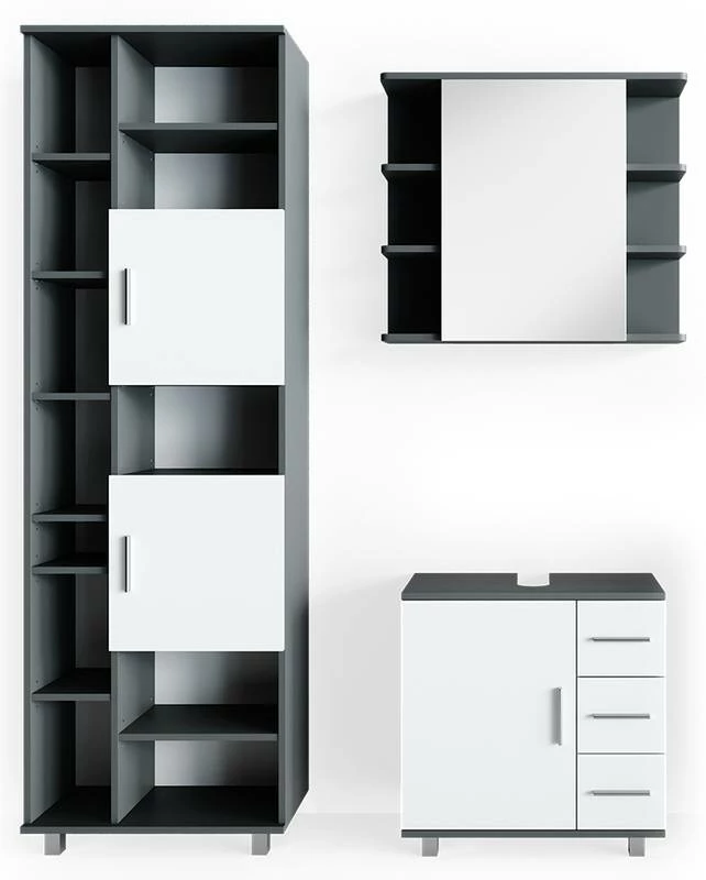 Salle De Bain Ilias Anthracite (3 élém.) 3 Salle De Bain Ilias Anthracite (3 élém.)