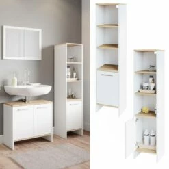 Armoire Haute Elvio Blanc/sonoma -HOME24 Ventes c672791a139849e9b2255fff00f95361