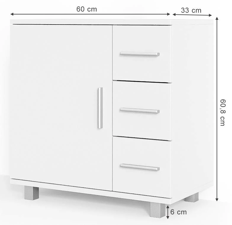 Meuble Sous-lavabo Ilias 60cm Blanc 8 Meuble Sous-lavabo Ilias 60cm Blanc – Image 6
