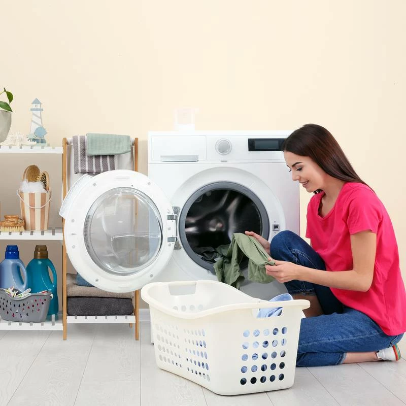 Étagère à 4 Niveaux Avec Panier à Linge 5 Étagère à 4 Niveaux Avec Panier à Linge – Image 3