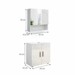 Salle De Bain Irma Blanc Brillant(2 él.) -HOME24 Ventes d0bc31047d984e92a98406075e95c61c