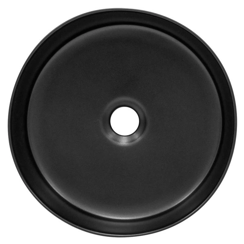Lavabo Ronde Avec Trop-plein Noir 5 Lavabo Ronde Avec Trop-plein Noir – Image 3