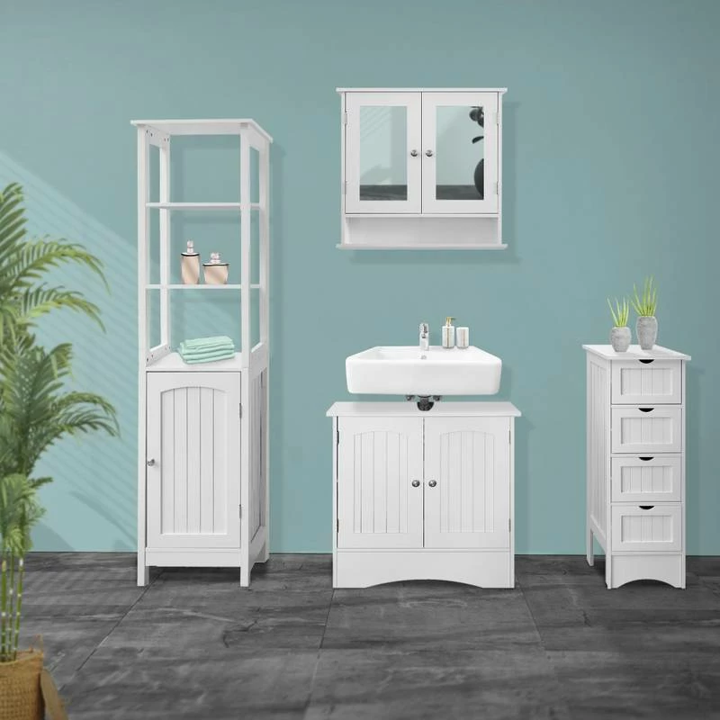 Armoire De Toilette Blanc 56x58x13 Cm 4 Armoire De Toilette Blanc 56x58x13 Cm – Image 2