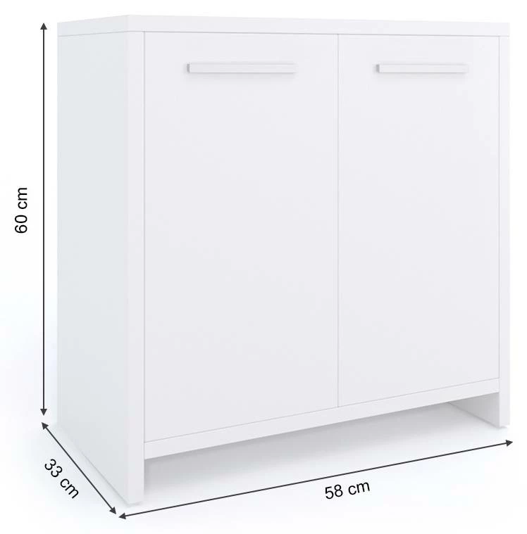 Meuble Sous-lavabo Kiko Blanc 9 Meuble Sous-lavabo Kiko Blanc – Image 7