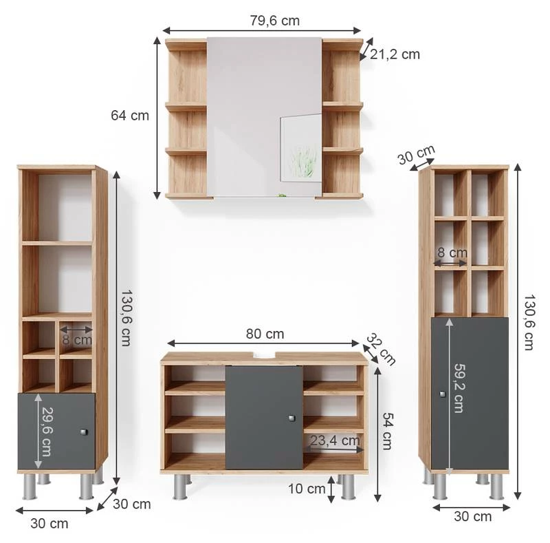 Salle De Bains Fynn Goldcraft (4 élém.) 9 Salle De Bains Fynn Goldcraft (4 élém.) – Image 7