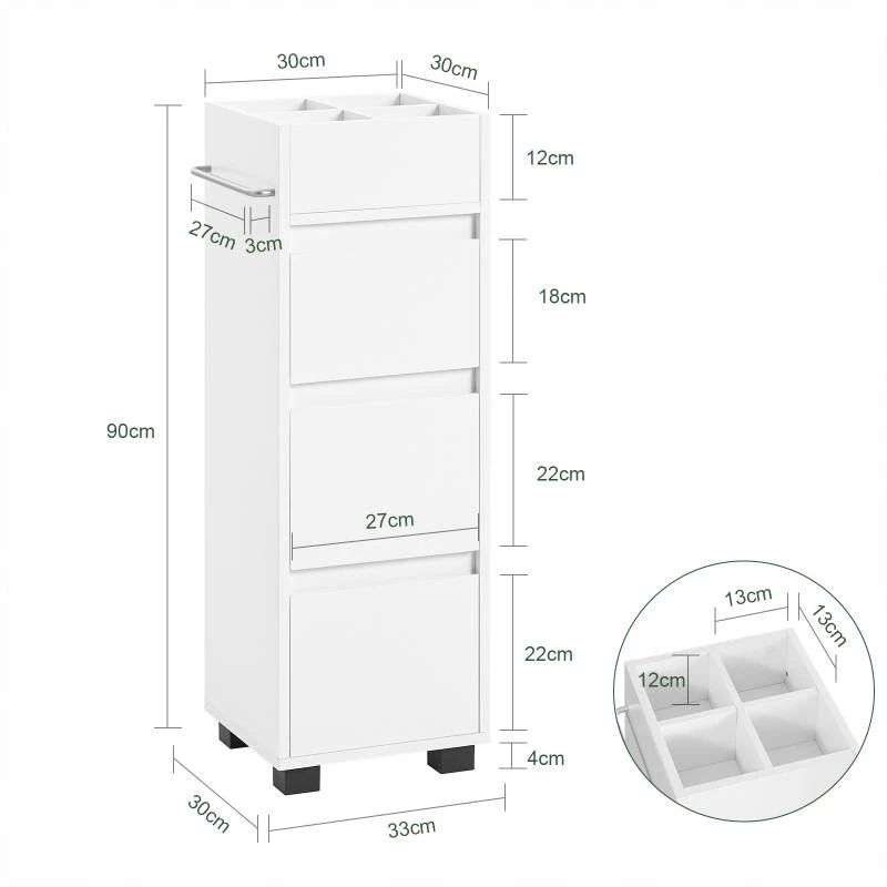 Meuble Bas De Salle De Bain BZR29-W 10 Meuble Bas De Salle De Bain BZR29-W – Image 8