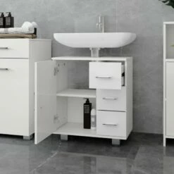 Meuble Sous-lavabo Blanc 60x608x33cm -HOME24 Ventes db1adc7c30534528bc29826b6a58d9ab