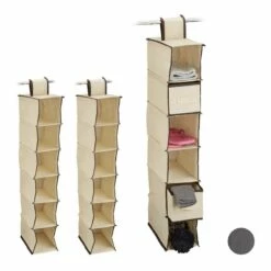 3xÉtagère Suspendue Tissu Armoire