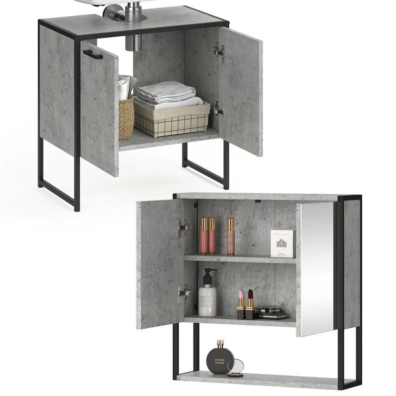 Salle De Bain Fyrk Béton (2 éléments) 8 Salle De Bain Fyrk Béton (2 éléments) – Image 6