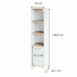 Armoire Haute Elvio Blanc/sonoma -HOME24 Ventes ec25870be64d41b0b0831fc7e9783e03