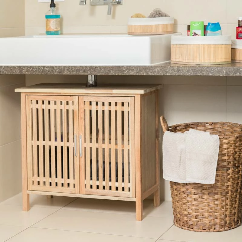 Meuble Dessous De Lavabo En Noyer 4 Meuble Dessous De Lavabo En Noyer – Image 2