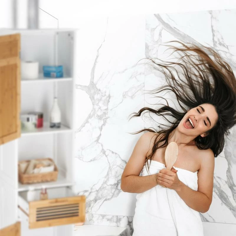 Armoire Salle De Bain 2 Portes 1 Tiroir 5 Armoire Salle De Bain 2 Portes 1 Tiroir – Image 3