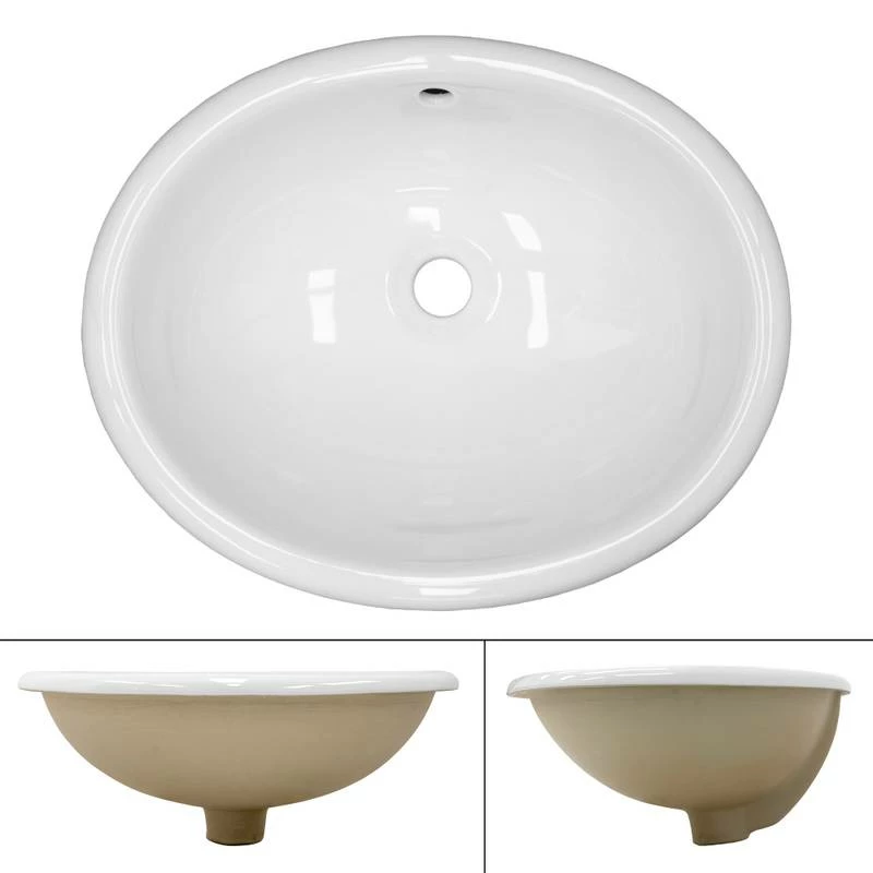 Lavabo Ovale 49x195x405 Cm Blanc 5 Lavabo Ovale 49x195x405 Cm Blanc – Image 3