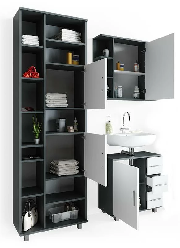 Salle De Bain Ilias Anthracite (3 élém.) 7 Salle De Bain Ilias Anthracite (3 élém.) – Image 5