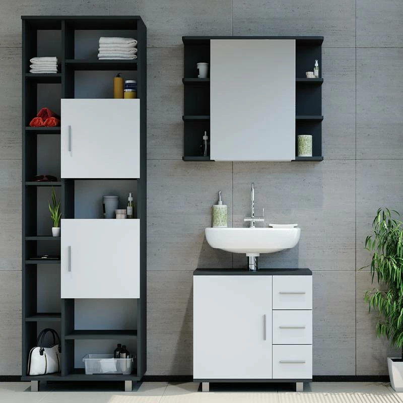 Salle De Bain Ilias Anthracite (3 élém.) 4 Salle De Bain Ilias Anthracite (3 élém.) – Image 2