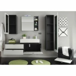 Armoire De Toilette Beach -HOME24 Ventes haengeschrank casi hochglanz weiss grau 2053554