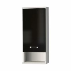 Meuble Haut Miami -HOME24 Ventes haengeschrank lugano schwarz glanz weiss perl 1324383