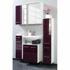 Armoire Suspendue Rosary -HOME24 Ventes haengeschrank rosary hochglanz aubergine weiss 341043
