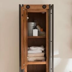 Colonne Salle De B. MANCHESTER 2 Portes -HOME24 Ventes hochschrank manchester akazie teilmassiv metall 4915680