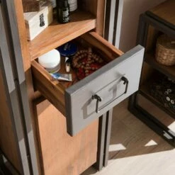 Colonne Salle De B. MANCHESTER 2 Portes -HOME24 Ventes hochschrank manchester akazie teilmassiv metall 4915684