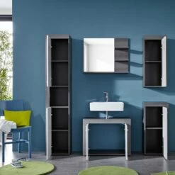 Meubles De Salle De Bains Set MiamiMaine 20 Meubles De Salle De Bains Set MiamiMaine -HOME24 Ventes hochschrank miami weiss eiche grau dekor 4364208