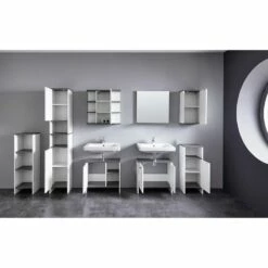 Colonne De Salle De Bain San Diego -HOME24 Ventes hochschrank san diego matt weiss rauchsilber dekor 5205864