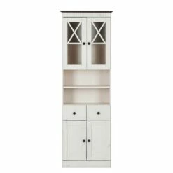 Armoire Haute Senna I -HOME24 Ventes hochschrank senna ii kiefer massiv weiss havanna 299547