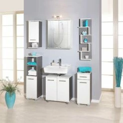 Armoire Midi Zürich -HOME24 Ventes midischrank zuerich weiss perl esche grau dekor 1323981