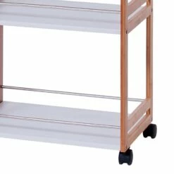 Desserte Alvin -HOME24 Ventes rollwagen alvin bambus weiss lackiert 300430