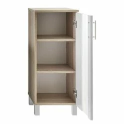 Armoire Basse Porto -HOME24 Ventes unterschrank porto weiss eiche saegerau dekor 33 cm 5089152